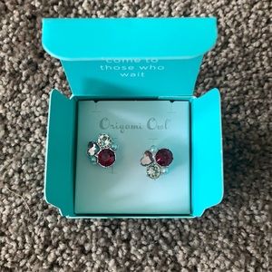 NEWOrigamiOwl SilverHeartCluster Earrings (ER3054)